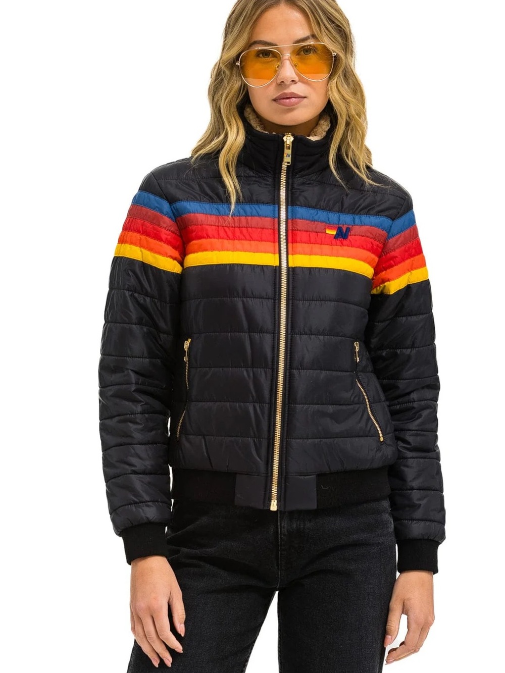 Aviator Nation Black Puffer Coat